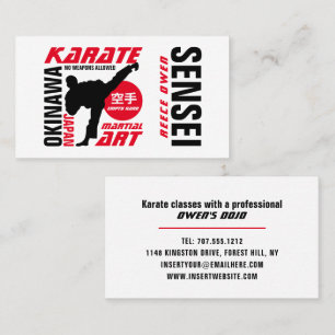 Karate Design, Sensei Visitkort