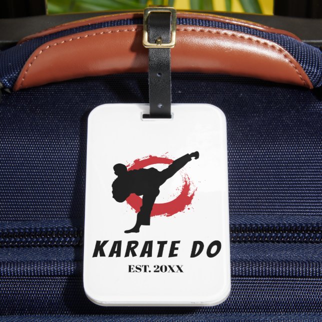 Karate Do Bagageetikett Kampsport Respresent Gift Bagagebricka (Framsida Insitu 2)