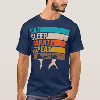 karate eat sleep repeat t shirt