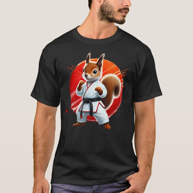 Karate Ekorre Kampsport Utövare Judo T Shirt (Framsida)