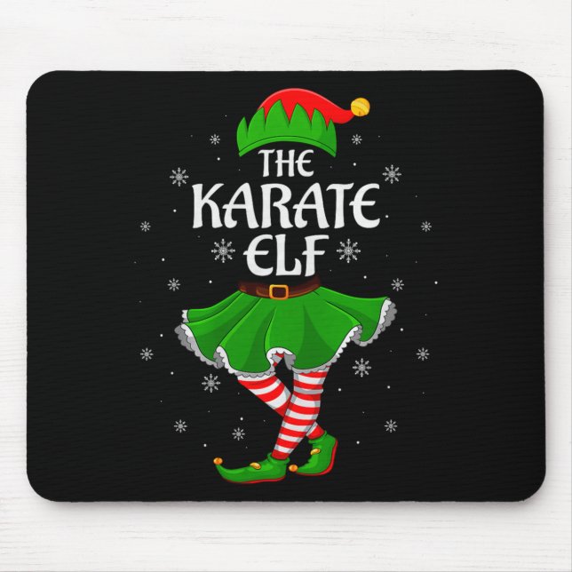 Karate Elf Christmas Family Girls Women Elf Squad  Musmatta (Framsidan)