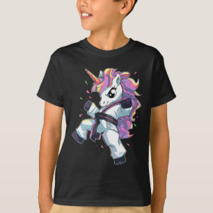 Karate Enhörningsflicka Kampsport Taekwondo Kickbo T Shirt