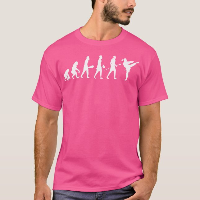 Karate Evolution martial Arts Funny Graphic Karate T Shirt (Framsida)