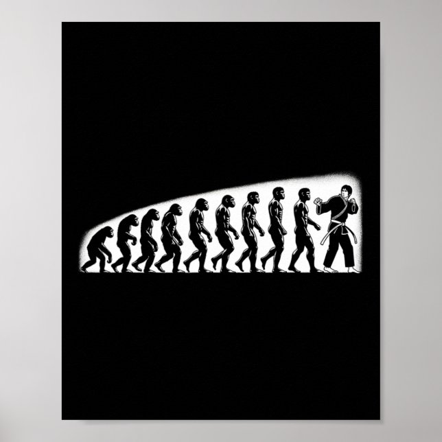 Karate Evolution Mma Kickboxning Muay Thai Jiu Jit Poster (Framsidan)
