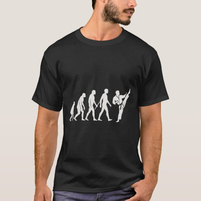 Karate Evolution MMA Kickboxning Muay Thai Kampspo T Shirt (Framsida)