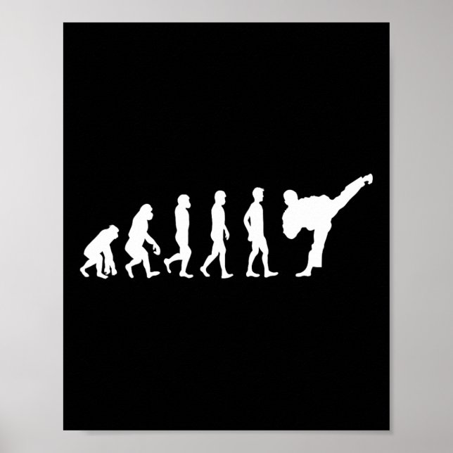 Karate Evolution Perfect Gift Judo Martial Arts Ka Poster (Framsidan)