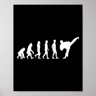 Karate Evolution Perfekt Gåva Judo Kampsport Karat Poster