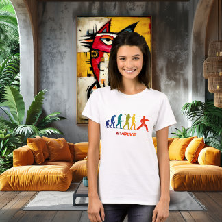 Karate Evolution Siluettform Design för kampsport T Shirt