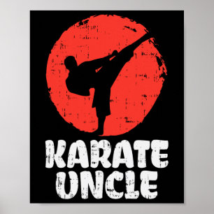 Karate farbror Fighter Japansk martialkonst Manar Poster
