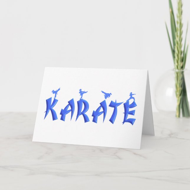 Karate Female Silhouettes Kort (Framsida)