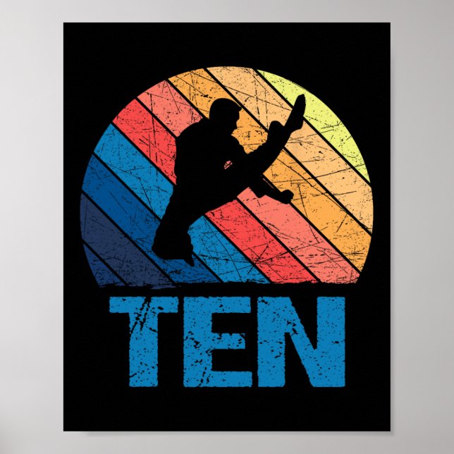 Karate Fighter 10 Year Old Girls Boy Poster (Framsidan)