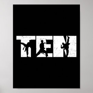 Karate Fighter 10 Year Old Girls Boy Poster