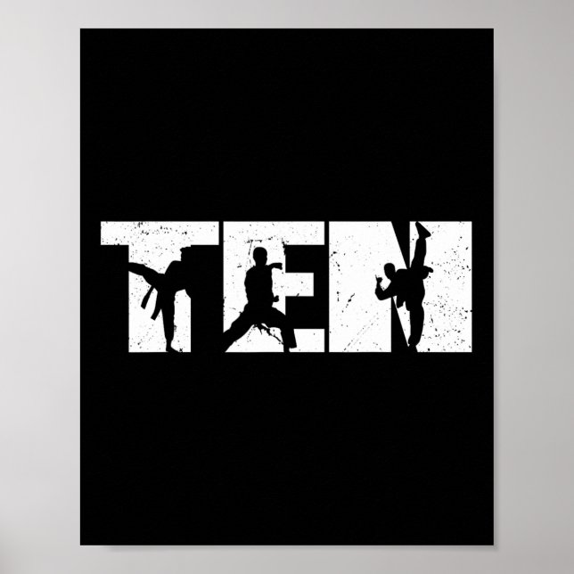 Karate Fighter 10 Year Old Girls Boy Poster (Framsidan)