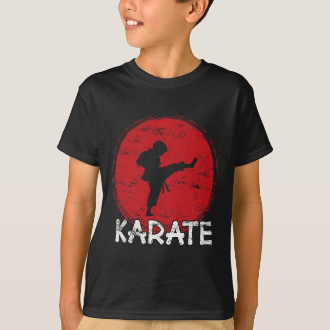 Karate Fighter Boy - Japan - Child Does Karate Kic T Shirt (Framsida)