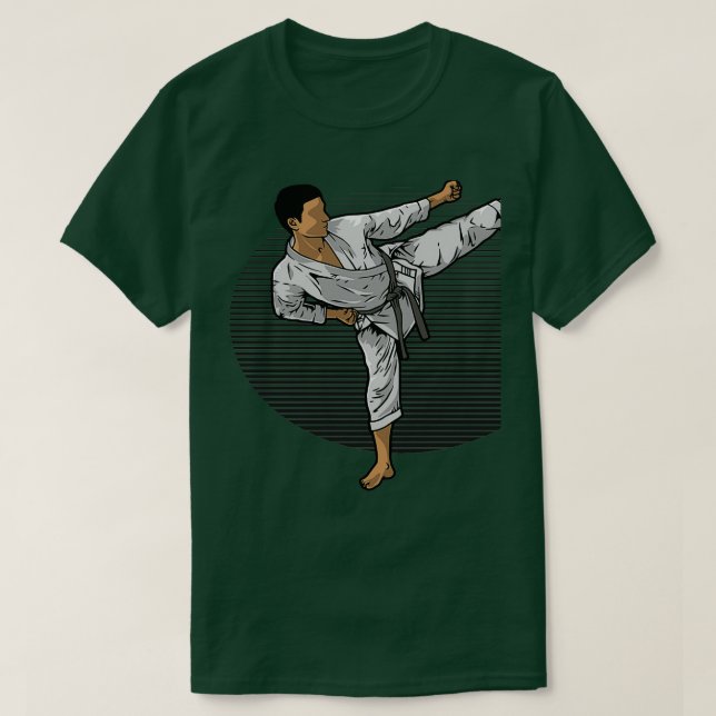 Karate Fighter Do A Sidekick Kick T Shirt (Design framsida)
