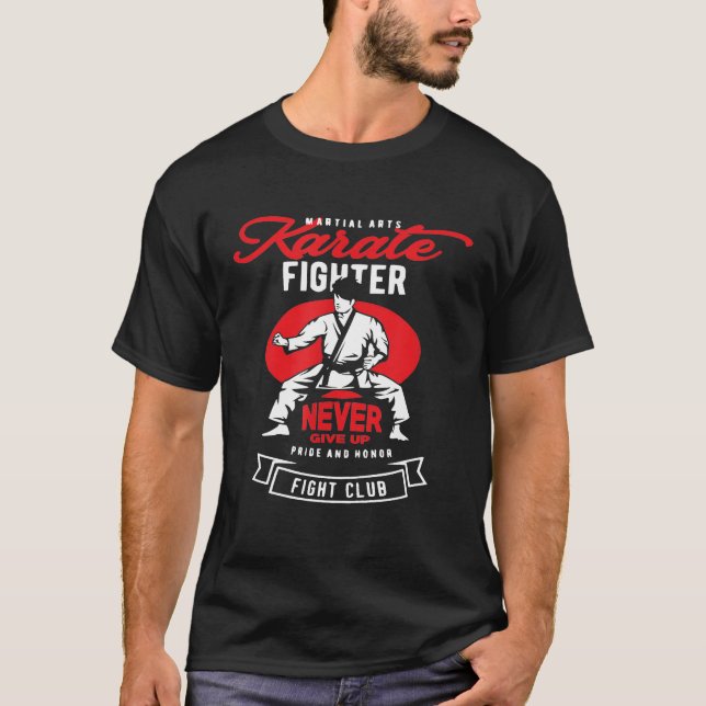 Karate Fighter Martial Arts citerar T Shirt (Framsida)