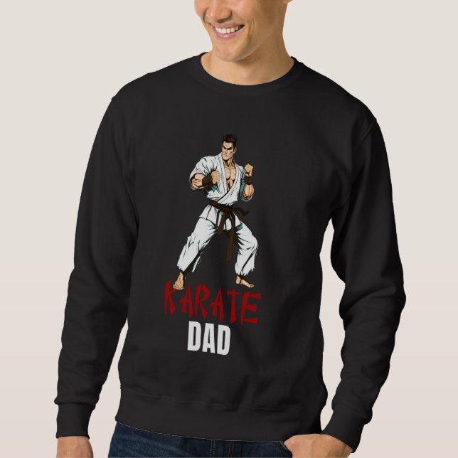 Karate Fighter Pappa - Karate Far Lång Ärmad Tröja (Framsida)