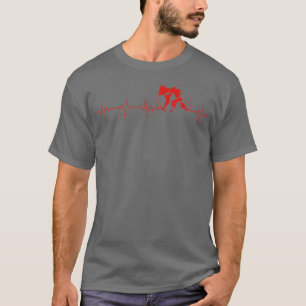 Karate fighter pulse EKG judo martial T Shirt
