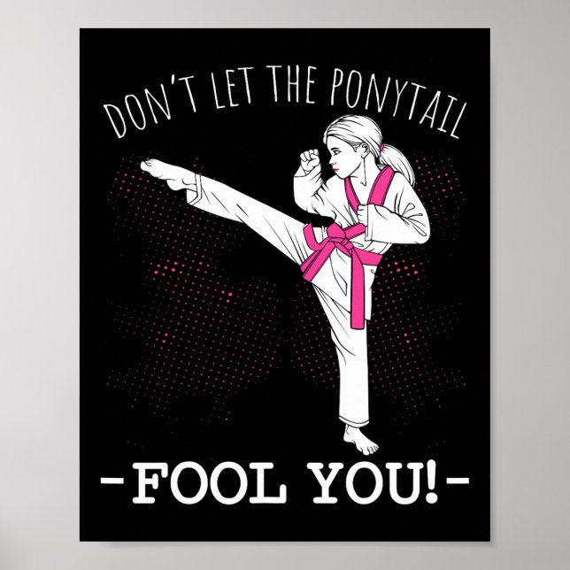 Karate Flicka Thai Taekwondo Låt Dig Inte Luras Av Poster (Framsidan)