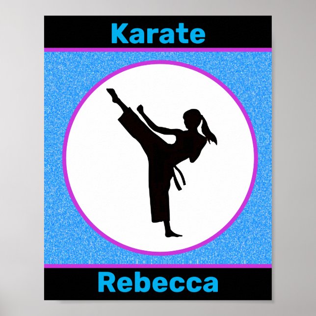 Karate Flickor Glänsande Poster (Framsidan)