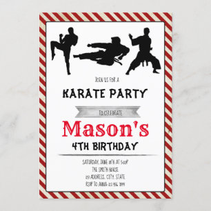 Karate födelsedagsfest inbjudan