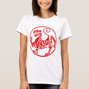 Karate för japan för tiger för Shotokan röd Tröja
