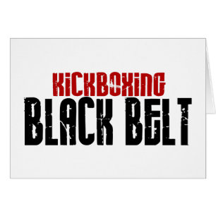 Karate för Kickboxing svartbälte Hälsningskort