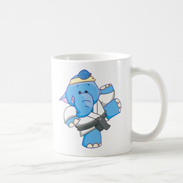 Karate för Lil blåttelefant Kaffemugg (Höger)