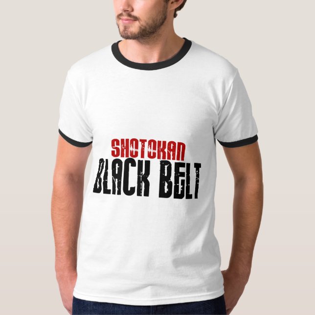 Karate för Shotokan svartbälte T Shirt (Framsida)