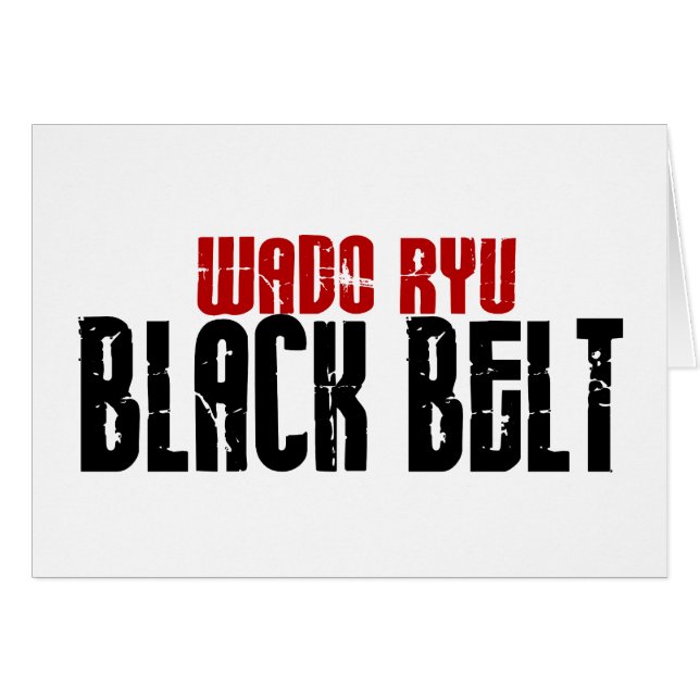Karate för Wado Ryu svartbälte Hälsningskort (Framsidan Horizontal)