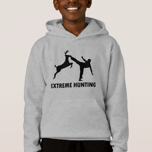 Karate för ytterlighetjakthjort sparkar tee shirt (Framsida)