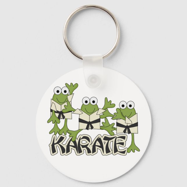 Karate Frogs Tshirts och Gifts Nyckelring (Framsida)