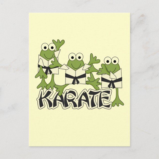 Karate Frogs Tshirts och Gifts Vykort (Framsida)