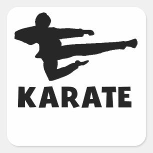 Karate Fyrkantigt Klistermärke