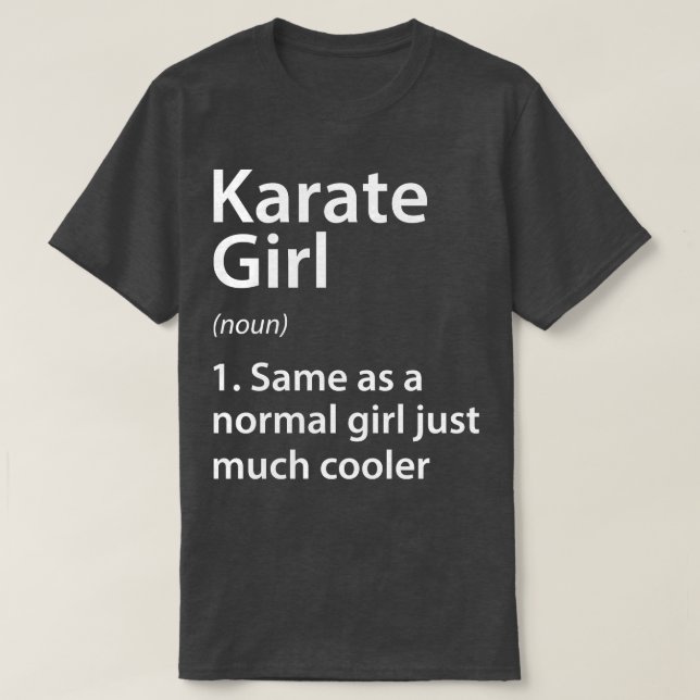 Karate Girl Definition T Shirt (Design framsida)