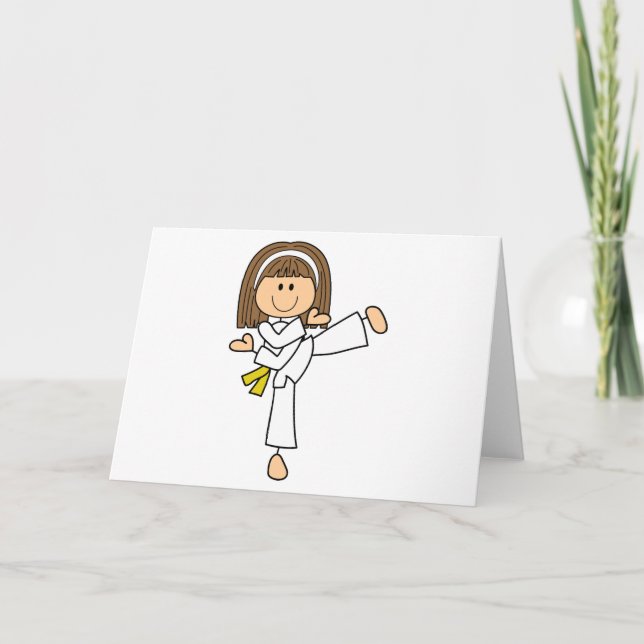 Karate Girl Kort (Framsida)