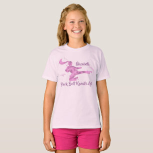 Karate Girl Martial Arts Lila Rosa Cute Unique T Shirt