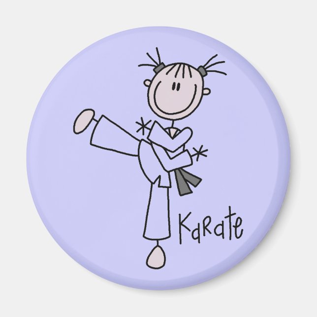 Karate Girl Tshirts och Gifts Magnet (Framsidan)