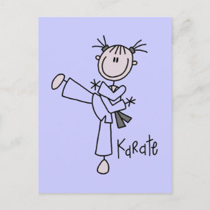 Karate Girl Tshirts och Gifts Vykort
