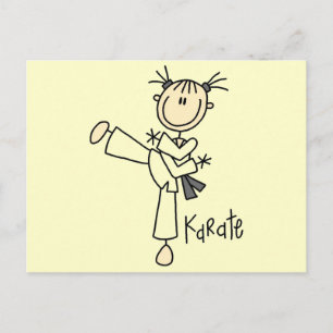 Karate Girl Tshirts och Gifts Vykort