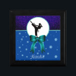 Karate Girls Glitter och Bow Snowflake Minnesask<br><div class="desc">Karate Girls Glitter och Bow Snowflake-design med namn i din underordnade personlig i ett elegant-teckensnitt.</div>
