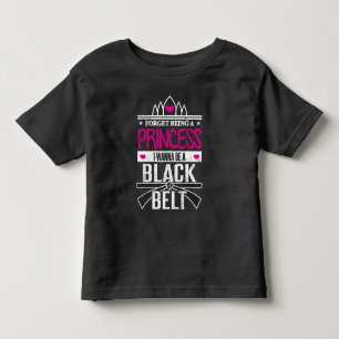 Karate Girls glömmer Princess Bla Black Bälte T Shirt