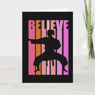 Karate Girls Kung fu Krav Maga Birthday Retro Kort