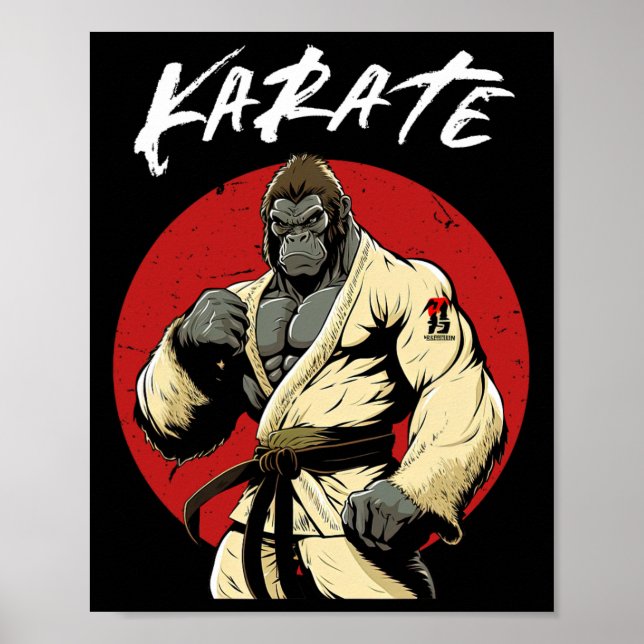 Karate Gorilla Karateka Poster (Framsidan)