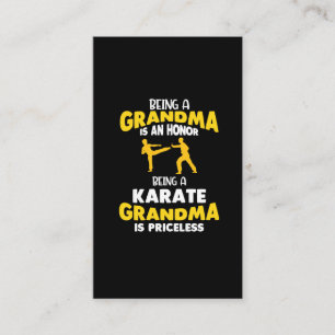Karate Grandma Family Martial Arts Self Defence Visitkort
