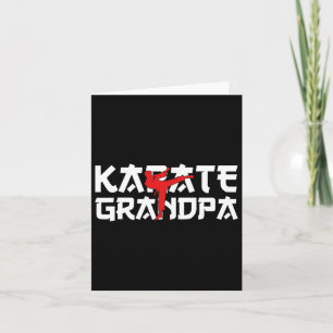 Karate Grandpa Black Bälte bekämpar livsstil Karat Kort