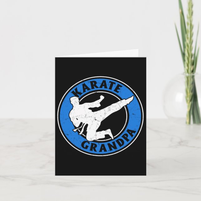 Karate Grandpa Karate Fighting Grandpa Karate Figh Kort (Framsida)