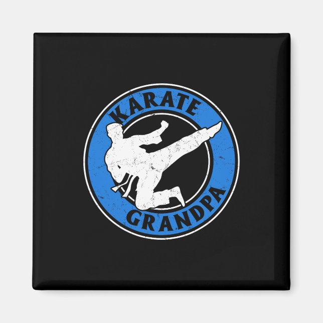 Karate Grandpa Karate Fighting Grandpa Karate Figh Magnet (Framsidan)
