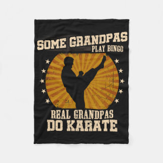 Karate Grandpa Shirt - Real Grandpas Do Karate Fleecefilt