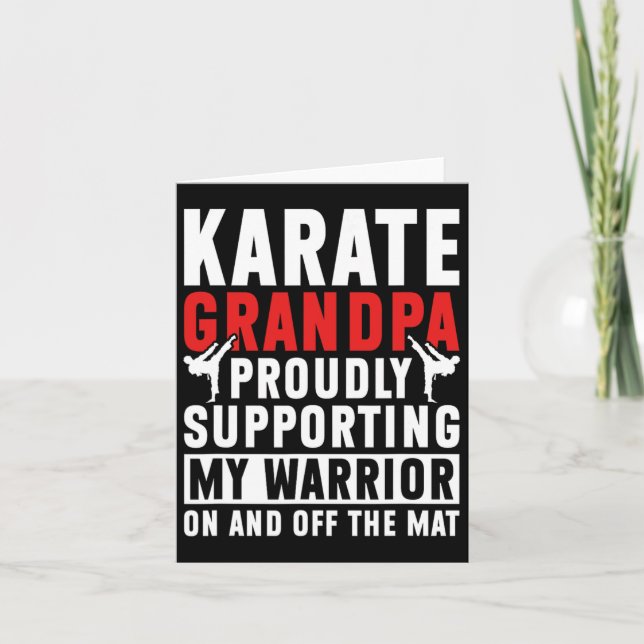 Karate Grandpa som stöder min morfar Kort (Framsida)